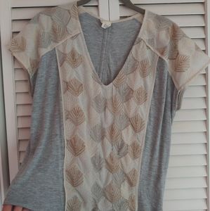 Embroidered Anthropologie Tshirt